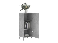 Aparador de madera contrachapada gris hormigón 34,5x34x90 cm ES66557