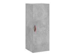 Aparador de madera contrachapada gris hormigón 34,5x34x180 cm ES50017