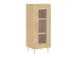 Aparador de madera contrachapada roble Sonoma 34,5x34x180 cm ES86010