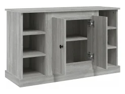 Aparador de madera contrachapada gris Sonoma 100x35,5x60 cm