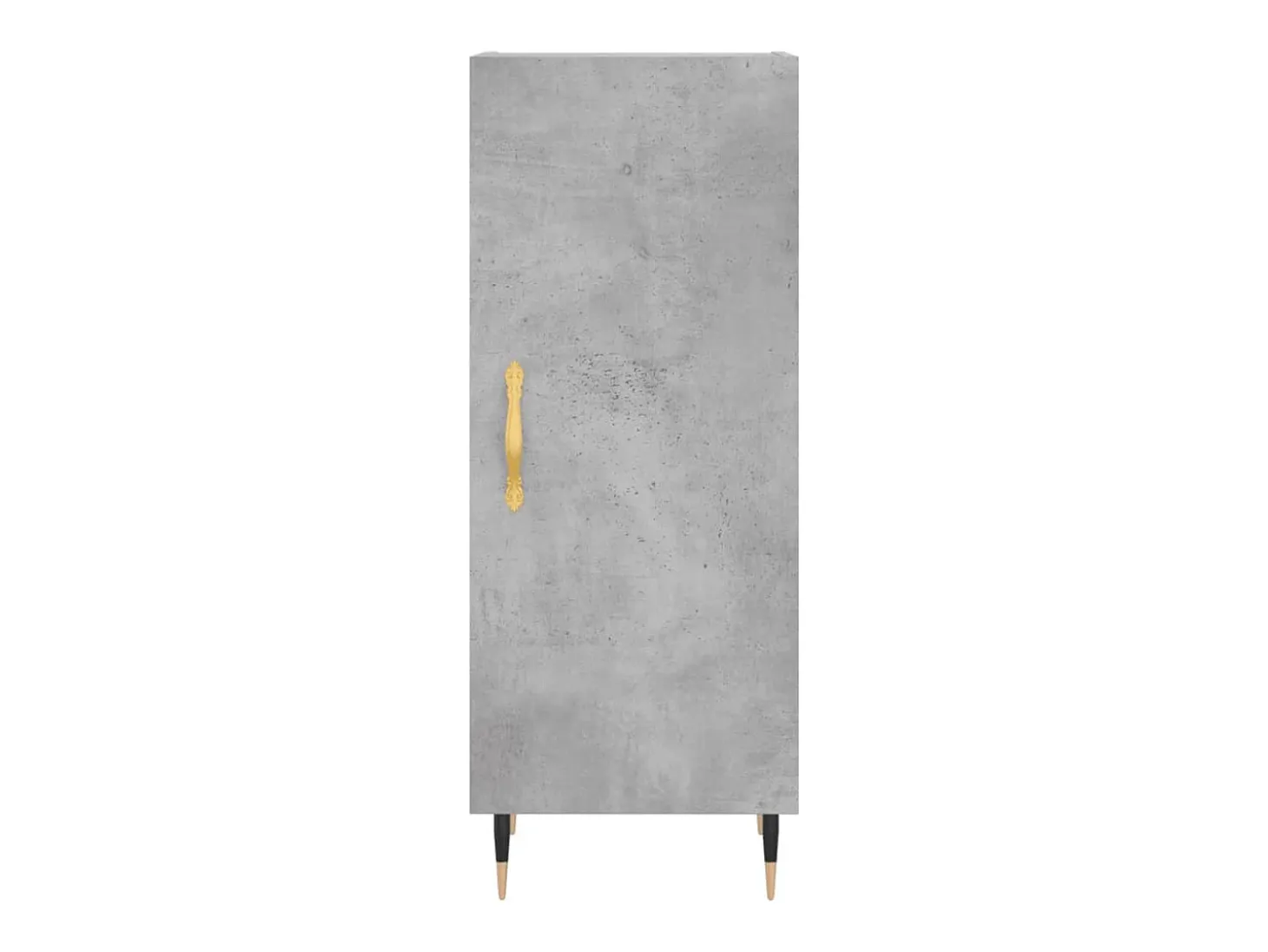 Aparador de madera contrachapada gris hormigón 34,5x34x180 cm