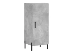 Aparador de madera contrachapada gris hormigón 34,5x34x180 cm