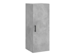 Aparador de madera contrachapada gris hormigón 34,5x34x180 cm