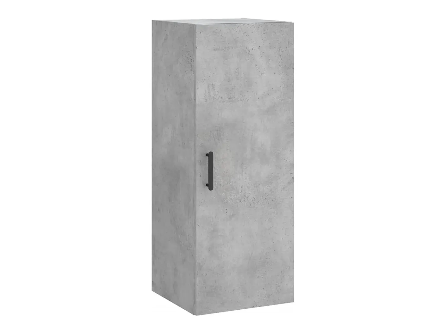 Aparador de madera contrachapada gris hormigón 34,5x34x180 cm