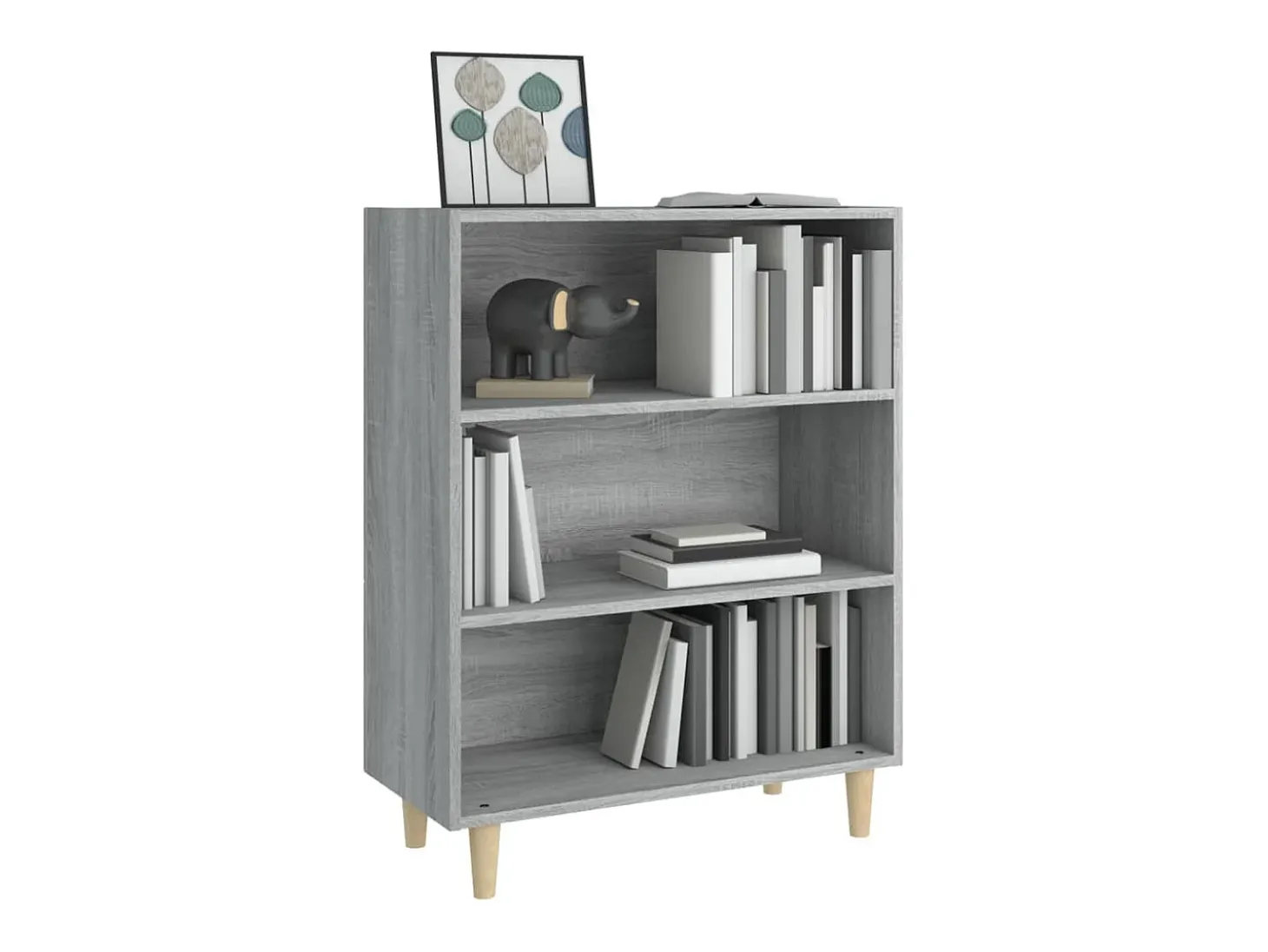 Aparador de madera contrachapada gris Sonoma 69,5x32,5x90 cm
