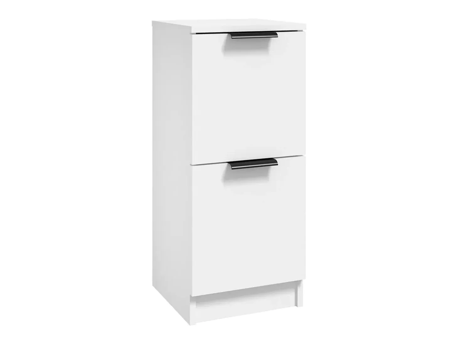 Aparador de madera contrachapada blanco 30x30x70 cm