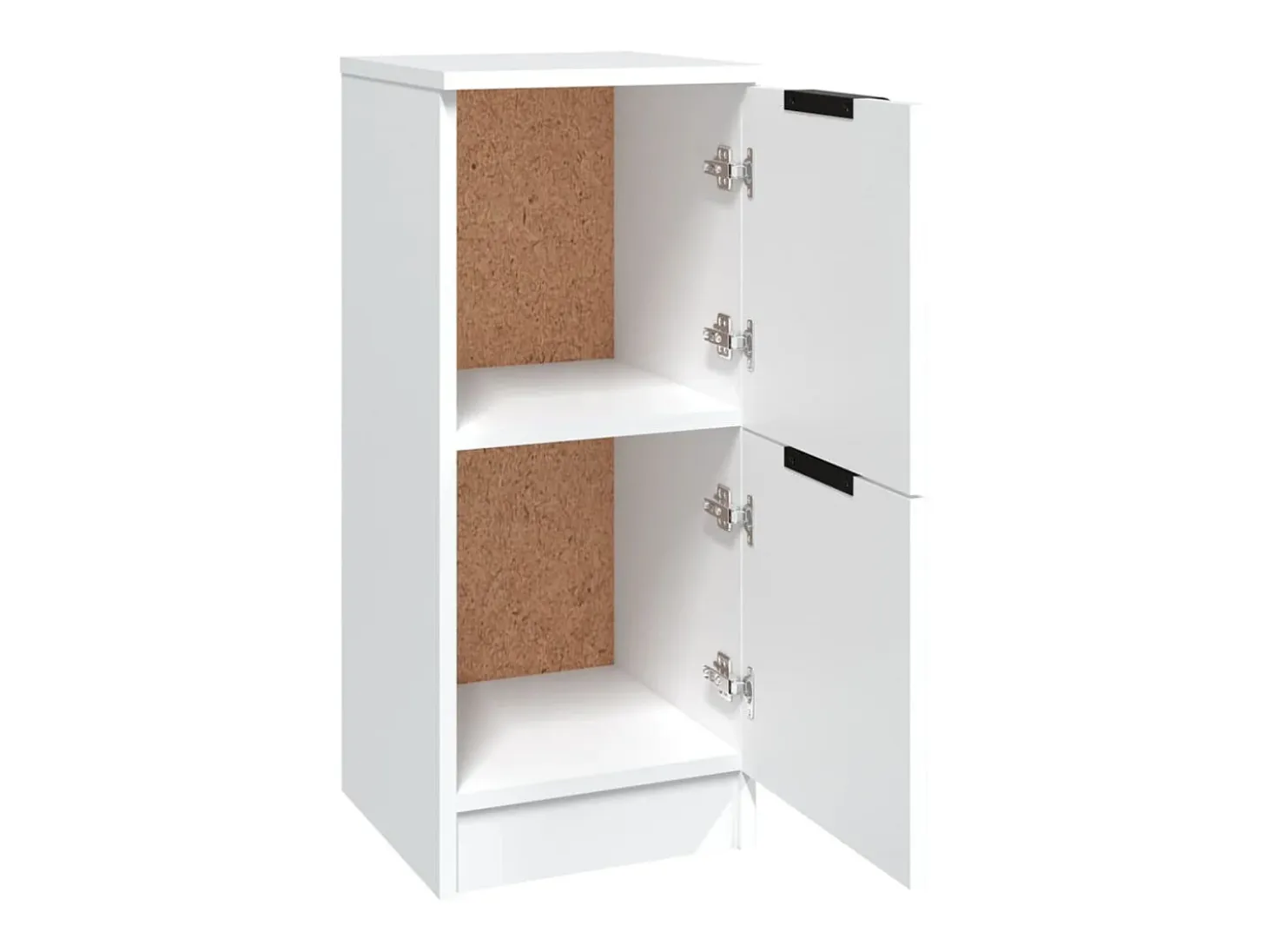 Aparador de madera contrachapada blanco 30x30x70 cm