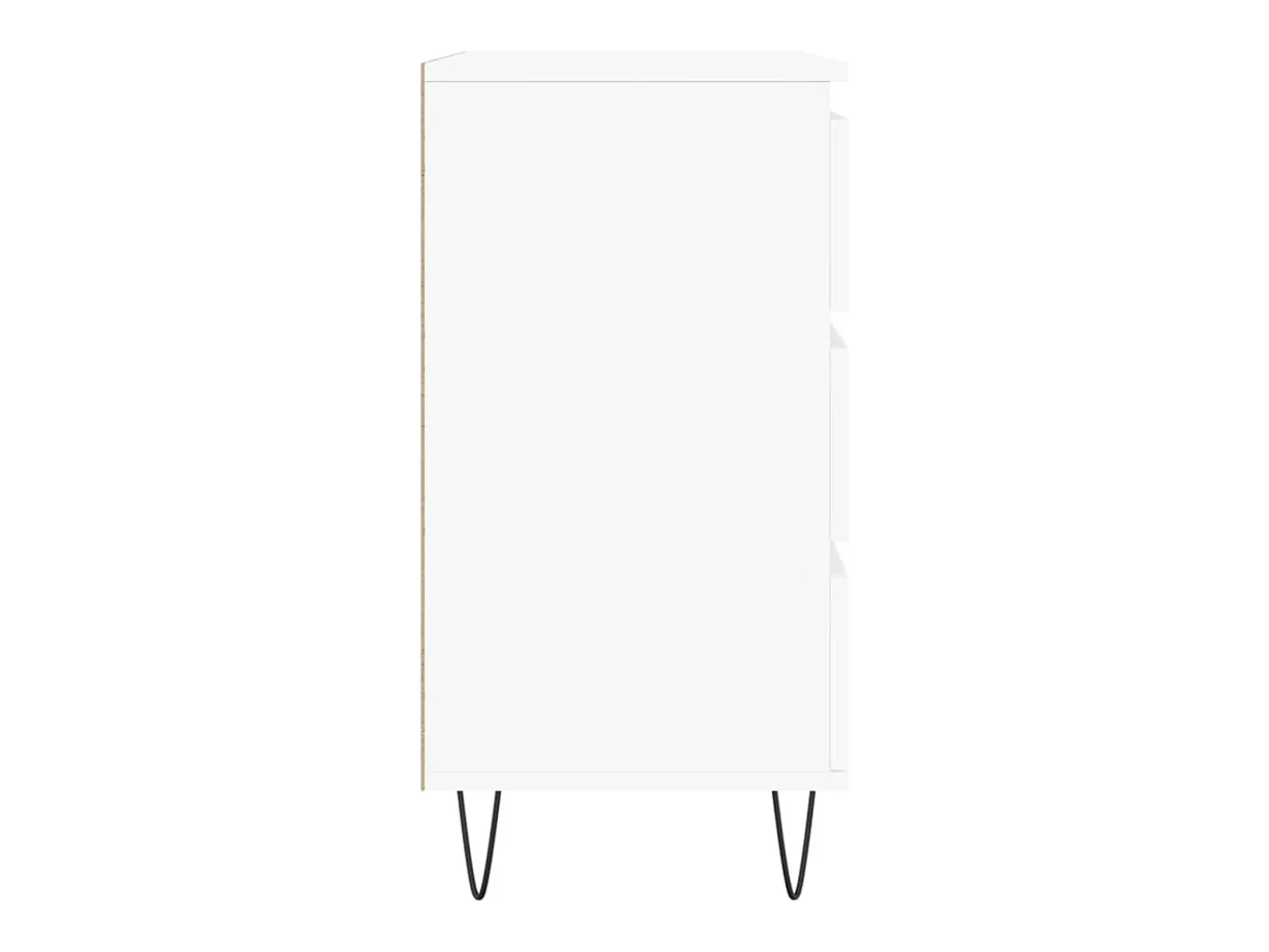 Aparador de madera contrachapada blanco 60x35x70 cm