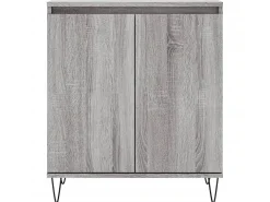 Aparador de madera contrachapada gris Sonoma 60x35x70 cm ES54820
