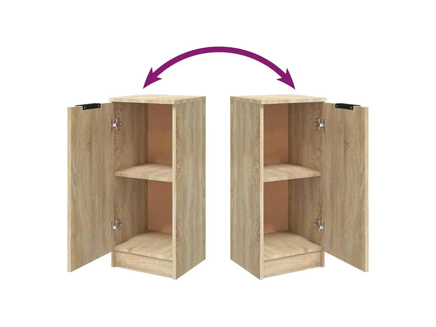 Aparador de madera contrachapada roble Sonoma 30x30x70 cm