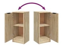 Aparador de madera contrachapada roble Sonoma 30x30x70 cm