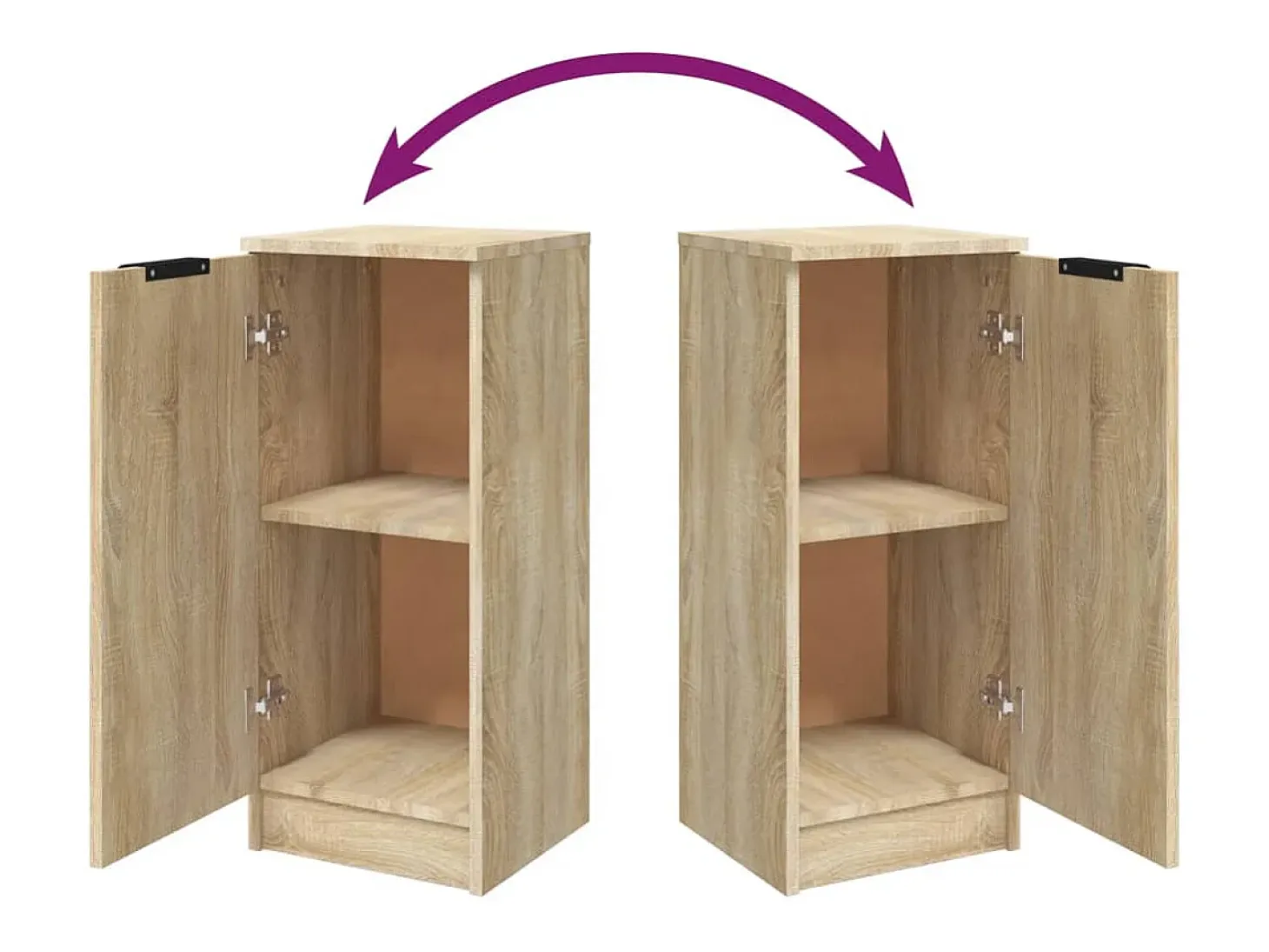 Aparador de madera contrachapada roble Sonoma 30x30x70 cm