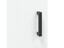 Aparador de madera contrachapada blanco brillante 69,5x34x90 cm