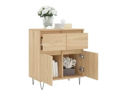 Aparador de madera contrachapada roble Sonoma 60x35x70 cm ES73340