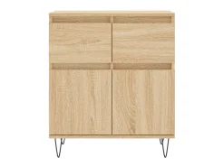 Aparador de madera contrachapada roble Sonoma 60x35x70 cm ES73340
