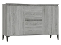 Aparador de madera contrachapada gris Sonoma 102x35x70 cm