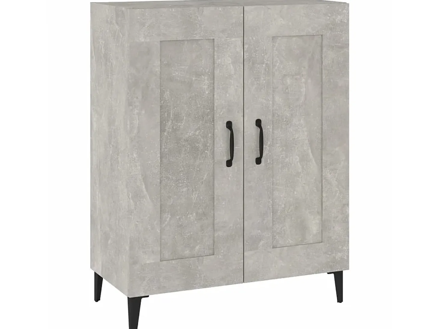 Aparador de madera contrachapada gris hormigón 69,5x34x90 cm ES56943