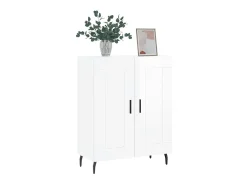 Aparador de madera contrachapada blanco brillante 69,5x34x90 cm ES87846