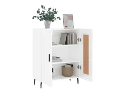 Aparador de madera contrachapada blanco brillante 69,5x34x90 cm ES87846