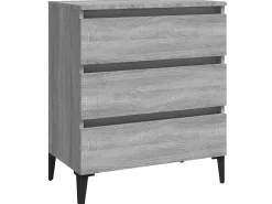 Aparador de madera contrachapada gris Sonoma 60x35x69 cm ES24555
