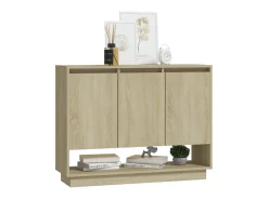 Aparador de madera contrachapada roble Sonoma 97x31x75 cm ES61139