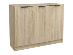 Aparador de madera contrachapada roble Sonoma 90,5x30x70 cm ES83414