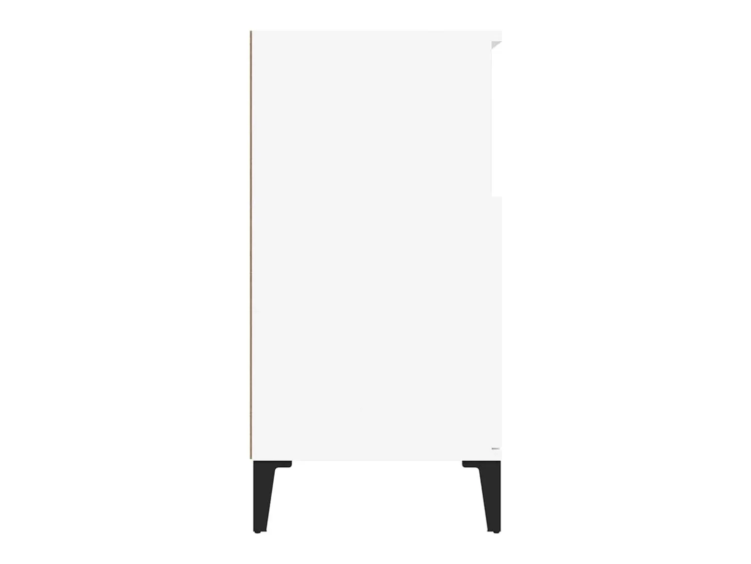 Aparador de madera contrachapada blanco 60x35x70 cm