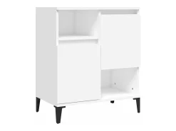Aparador de madera contrachapada blanco 60x35x70 cm
