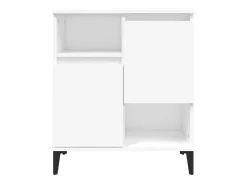 Aparador de madera contrachapada blanco 60x35x70 cm