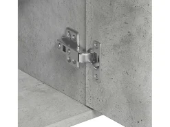 Aparador de madera contrachapada gris hormigón 88x30x70 cm