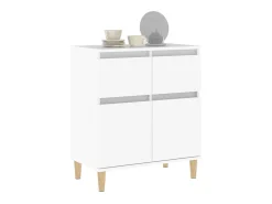 Aparador de madera contrachapada blanco 60x35x70 cm ES61263