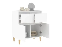 Aparador de madera contrachapada blanco 60x35x70 cm ES61263