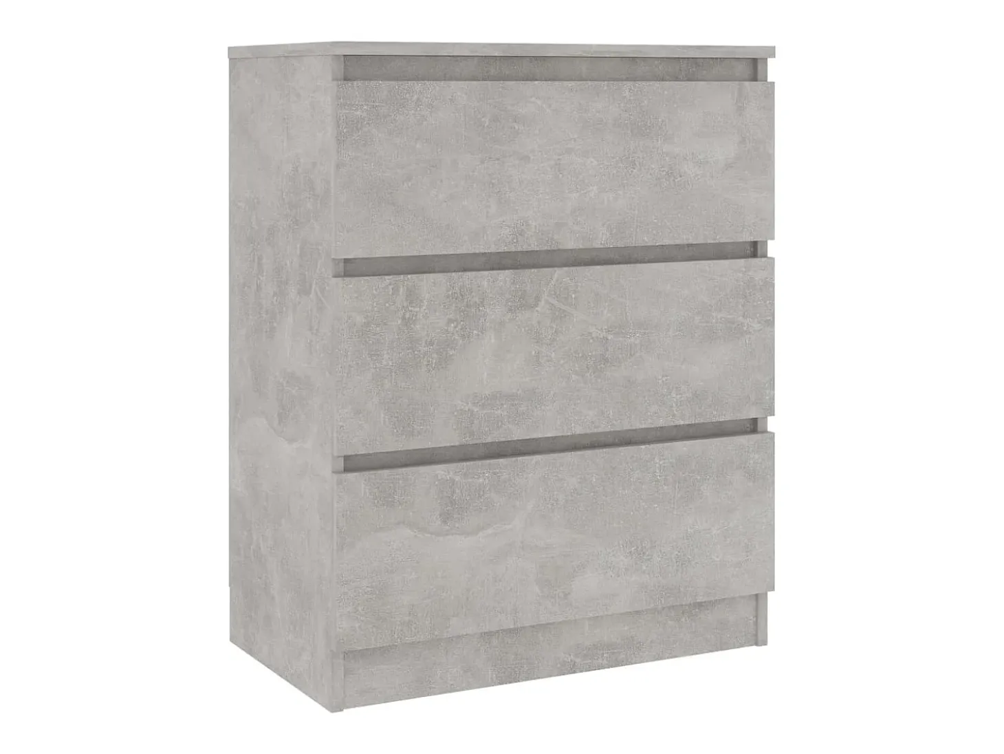 Aparador de madera contrachapada gris hormigón 60x35x76 cm