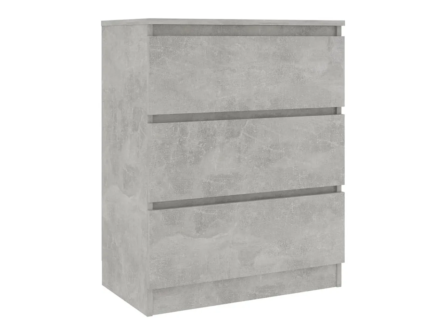 Aparador de madera contrachapada gris hormigón 60x35x76 cm