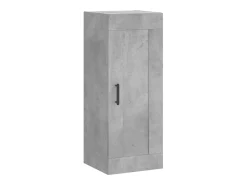 Aparador de madera contrachapada gris hormigón 34,5x34x180 cm