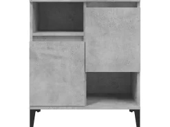 Aparador de madera contrachapada gris hormigón 60x35x70 cm ES86327