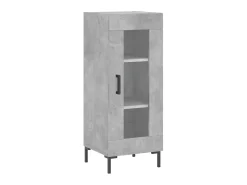 Aparador de madera contrachapada gris hormigón 34,5x34x180 cm ES22951