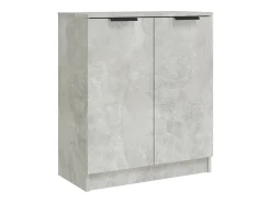 Aparador de madera contrachapada gris hormigón 60x30x70 cm