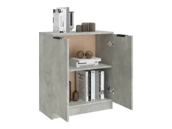 Aparador de madera contrachapada gris hormigón 60x30x70 cm