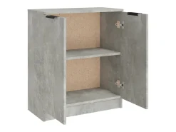 Aparador de madera contrachapada gris hormigón 60x30x70 cm