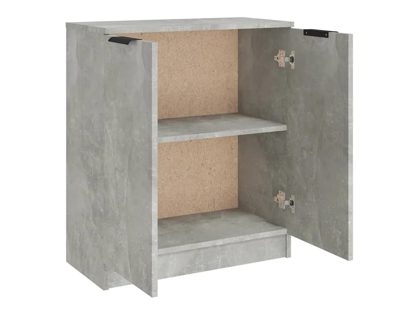 Aparador de madera contrachapada gris hormigón 60x30x70 cm