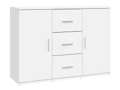 Aparador de madera contrachapada blanca 91x29,5x65 cm ES14822