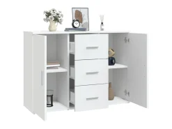 Aparador de madera contrachapada blanca 91x29,5x65 cm ES14822