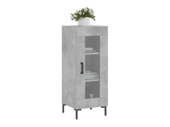 Aparador de madera contrachapada gris hormigón 34,5x34x90 cm ES79692