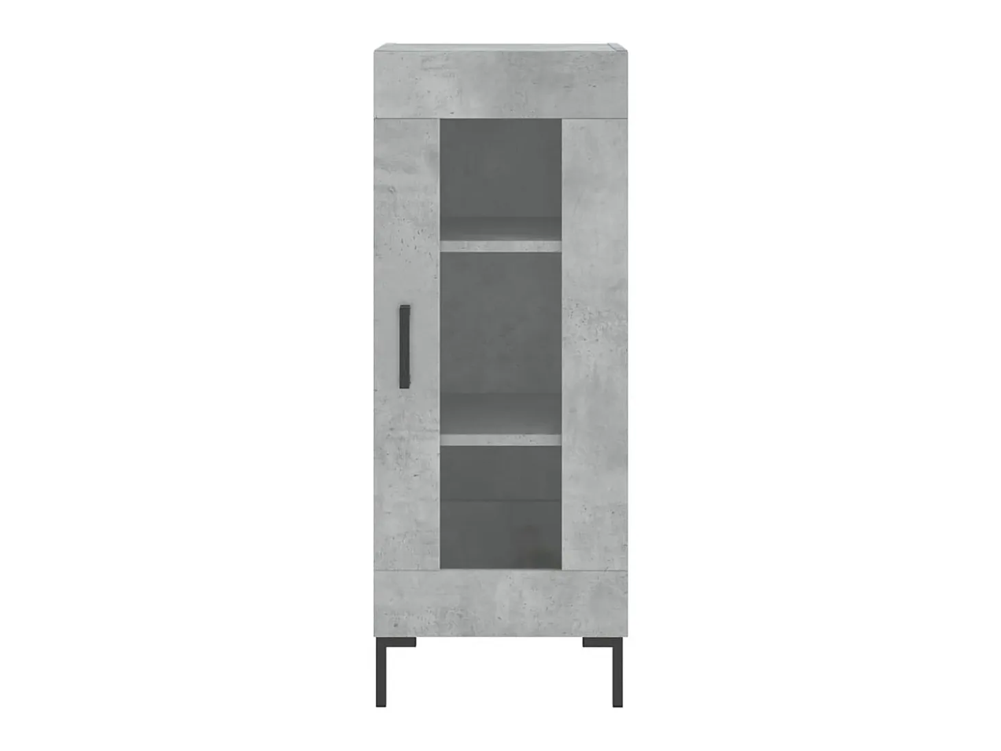 Aparador de madera contrachapada gris hormigón 34,5x34x90 cm ES79692