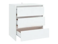 Aparador de madera contrachapada blanco 70x41x75 cm ES58152