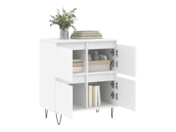 Aparador de madera contrachapada blanco 60x35x70 cm