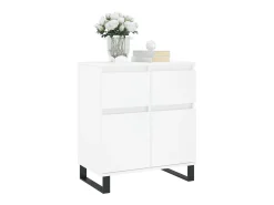 Aparador de madera contrachapada blanco 60x35x70 cm ES45325