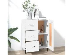 Aparador de madera contrachapada blanco 69,5x34x90 cm ES43733