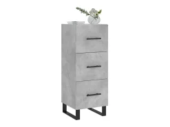 Aparador de madera contrachapada gris hormigón 34,5x34x90 cm ES37353